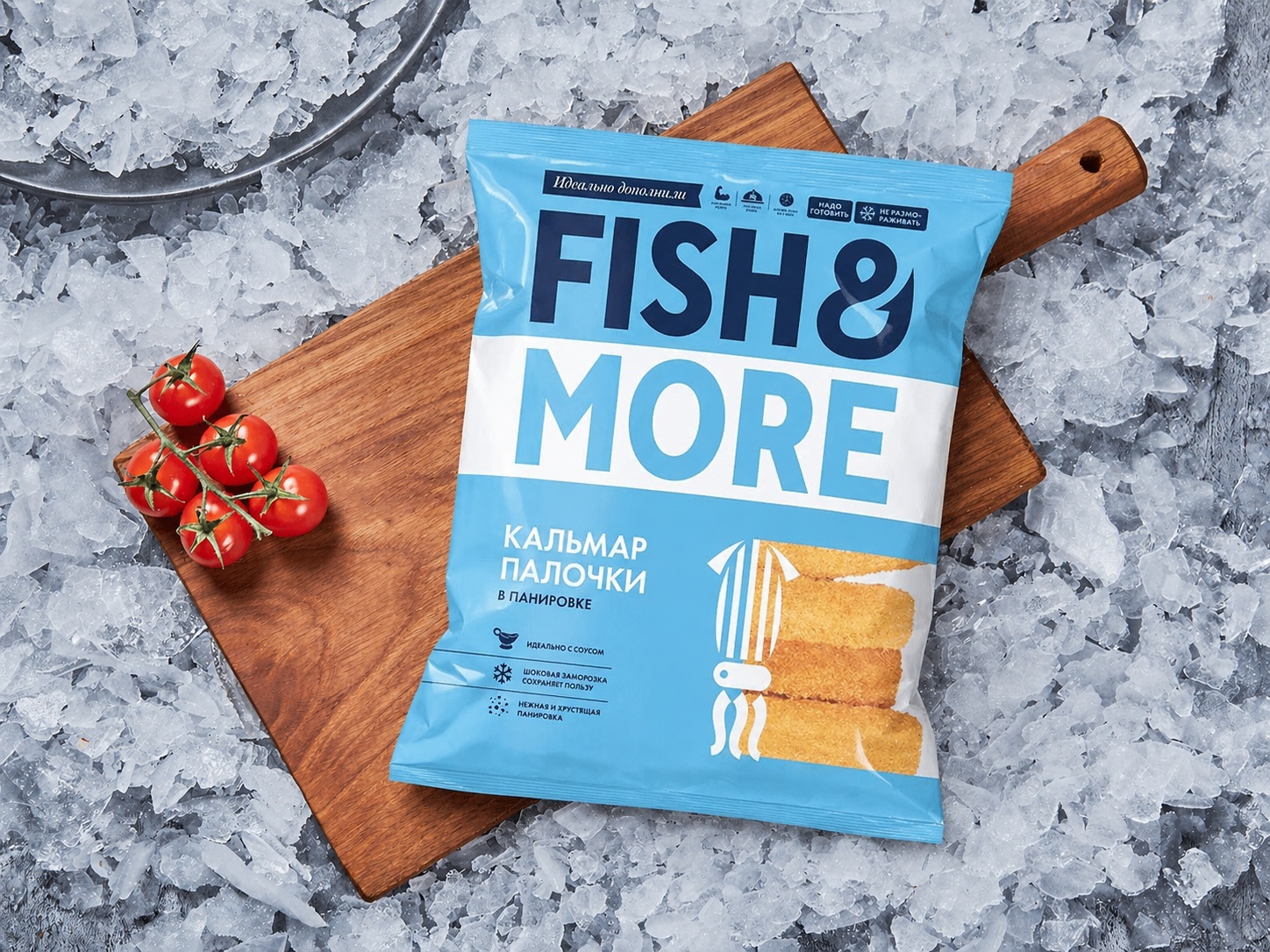 Кальмар палочки в панировке п/ф с/м  0,5кг шт (Fish&More)